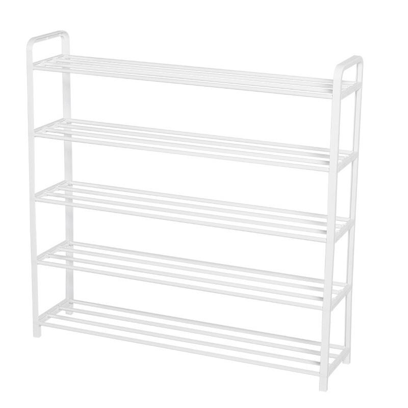 Modern Space-Saving Multi-Layer Shoe Rack: Punch-Free Assembly, Painted Finish for Living Room Storage