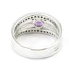 Серебряное кольцо "Скарлетт" серебро с аметистом (родиевое покрытие) - 9 мм