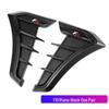 Universal Shark Fin Side Air Outlet Hood Fender Sticker for Car Decoration.