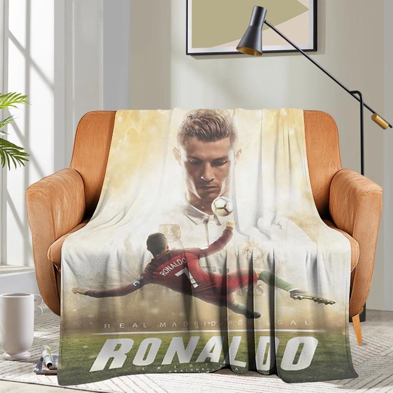 Индивидуальное одеяло для дивана Роналду CR7 Кровать Кемпинг Дневной сон Пушистые мягкие одеяла для зимы Теплые King Size Микрофибра Постельное белье