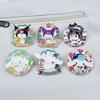 Kuromi & Cinnamoroll Cartoon Character Brooch - Cute Metal Badge with Oil Drop Design