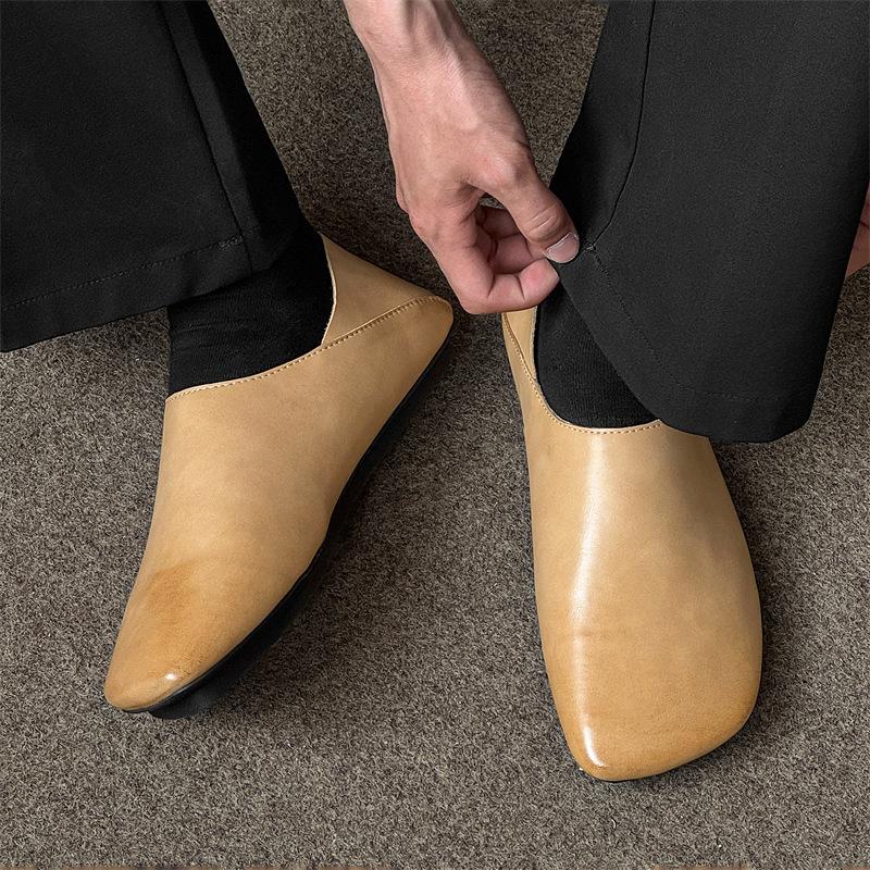 2025 темные ретро туфли одиночные пара удобные повседневные туфли одна педаль ленивые туфли 14712-24712-X