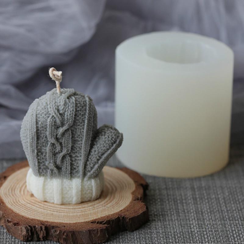 DIY рождественские 3D шерстяные перчатки силиконовая форма DIY установка свечей ремесло эпоксидная смола гипс ароматерапия декор моделирование силиконовая форма