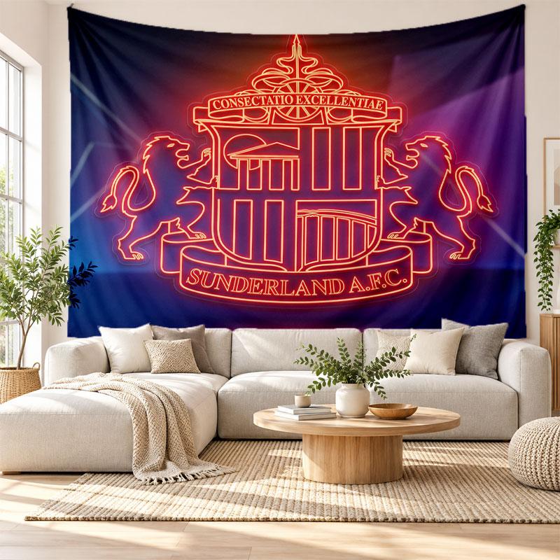Sunderland Football Wall Tapestry, Soft Fabric Wall Hanging, Decorative Backdrop For Bedroom Home Wall Art