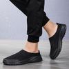 Мужская обувь большого размера, летняя, новая, ленивая, полая, дышащая, сетчатая обувь с низким верхом, закрывающая стопу, повседневная, спортивная, одинарная обувь