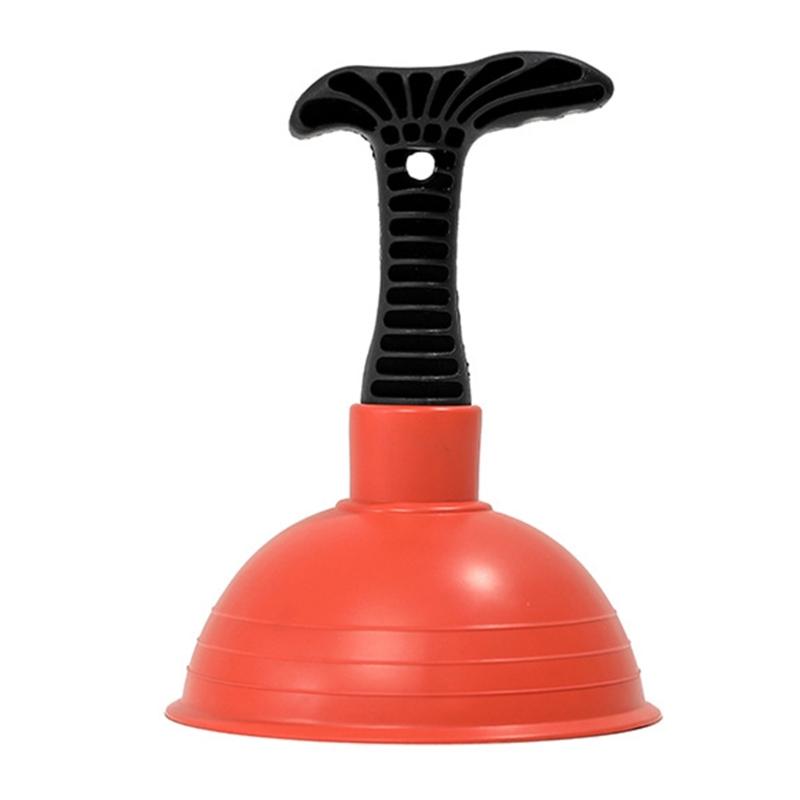 Ergonomic Grip Mini Drain Plunger with Heavy Duty Rubber Cup for Powerful Suction Unclog Slow Drains in Kitchens Bathrooms Compact Size