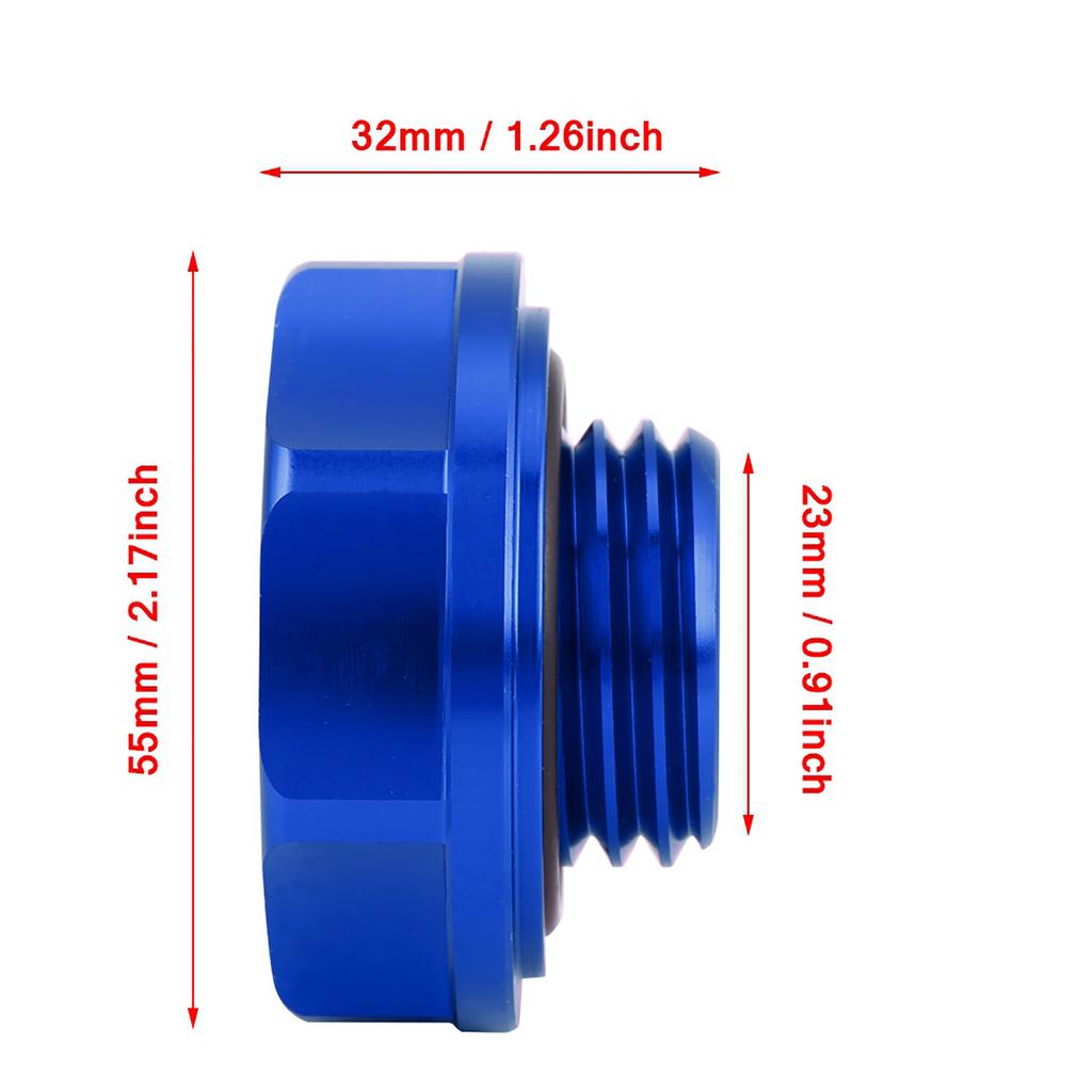 Car Oil Filler Cap Corrosion-Resistant T6061 Aluminum Alloy Engine Fuel Tank Cap Universal for Car Oil Cover Car Accessories