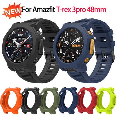 Силиконовый Чехол Для Huami Amazfit T-rex 3Pro 48мм Защитный Противоударный Чехол-Бампер Для Amazfit T-rex 3Pro Смарт-часов Мягкий Чехол