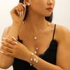 Exquisite Five Leaf Flower Necklace Earrings Bracelet Ring Set for Women Simple Elegant Plum Blossom Jewelry Party Luxury Gifts