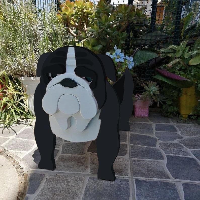 Independent Station Cross-border Garden Art Craft Ornaments: Dog & Cat Flower Pot and Planter