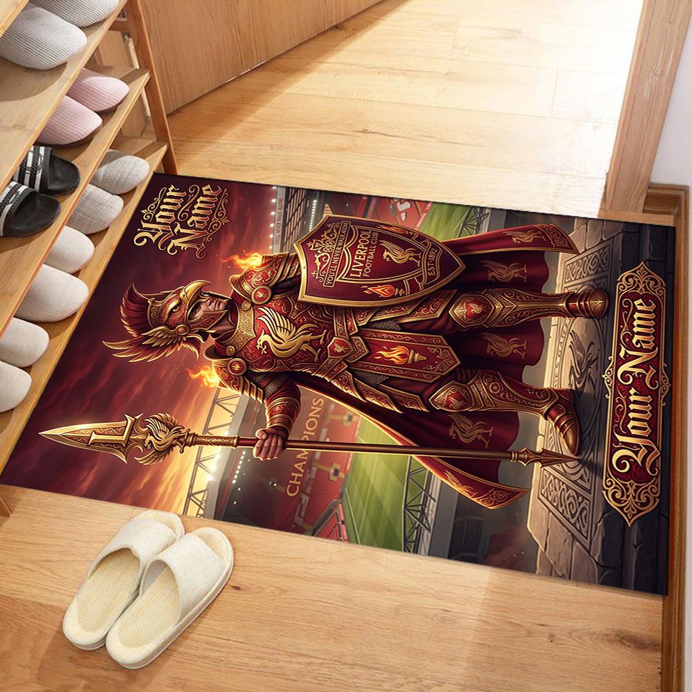 Liverpool Fc Personalized Text Area Rug Design For Bedrooms Kitchen Outdoor Playrooms Antislip Rug Office Home Decor Perfect Gift For Womenmen