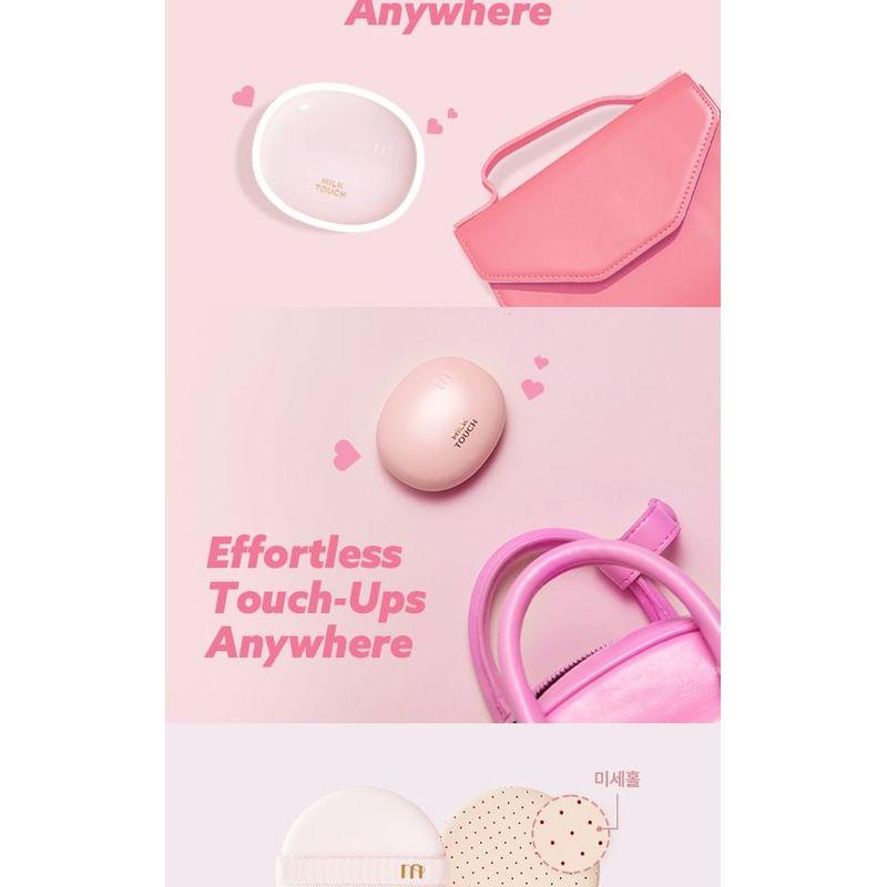 Milk Touch - Набор с кушоном для сияния кожи All-day Skin Fit Milky Glow - 3 цвета