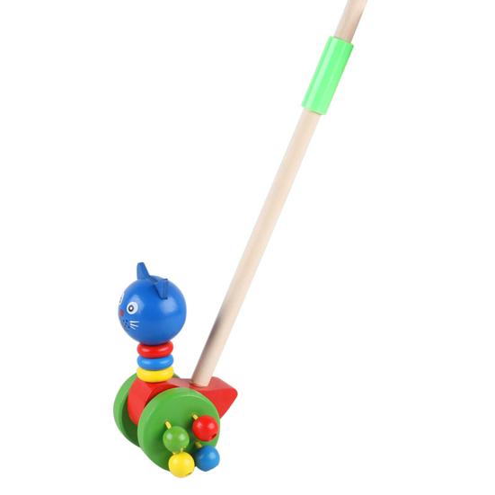 Деревянная игрушка для ползания для малышей Интерактивная игрушка для ходьбы Развивающие игрушки на колесиках для развития детей Игра в догонялки Игрушка для координации движений рук и глаз