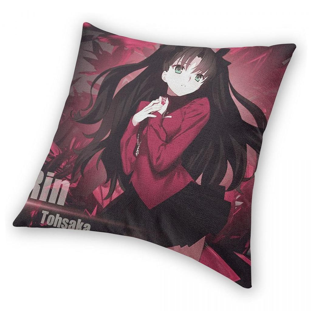 Fate Grand Order Rin Tohsaka Square Pillowcase Polyester Linen Velvet Creative Decorative Pillow Case Sofa Seater Cushion Case