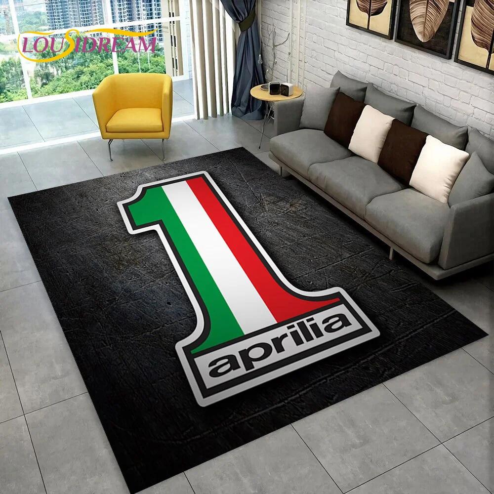 HD Ковер с логотипом мотоцикла Aprilia Racing для дома, гостиной, спальни, дивана, придверный коврик, декор, детский ковер, нескользящий коврик для пола 3D