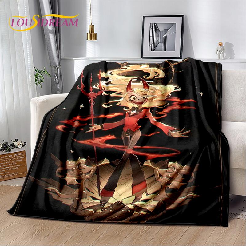 2025 H-Hazbin Hotel Чарли Мультяшное Мягкое Одеяло, Мягкий Плед для Дома Спальни Кровати Дивана Пикника Путешествия Покрывало Детский Подарок