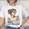 All Seasons More Pride Less Prejudice T Shirt For Unisex Pure Cotton Tee Shirt Short Sleeve Tops