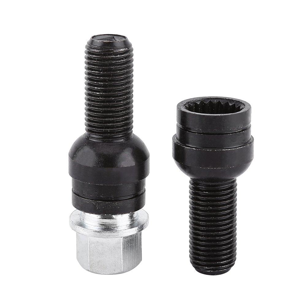 4+1 M14*1.5MM Черный Стальной Колесный Болт и Замковый Колесный Болт
