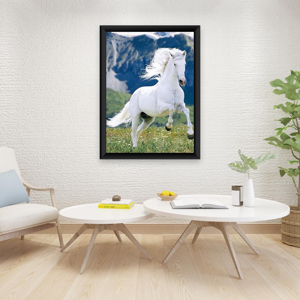 Diy Лошадь 5D алмазная живопись полная круглая дрель вышивка крестиком горный хрусталь животное живописная Алмазная вышивка мозаика домашний декор