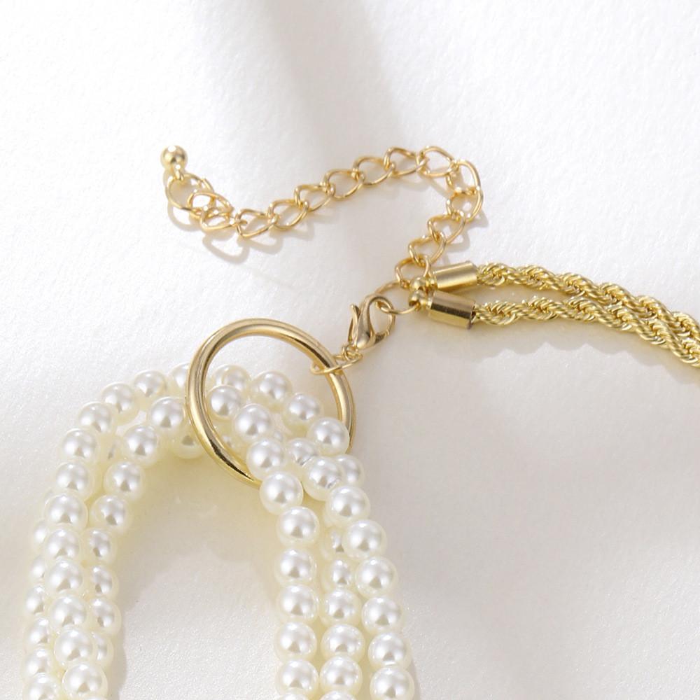 Chic Irregular Pearl And Alloy Necklace Perfect For Weddings And Travel Keepsakes