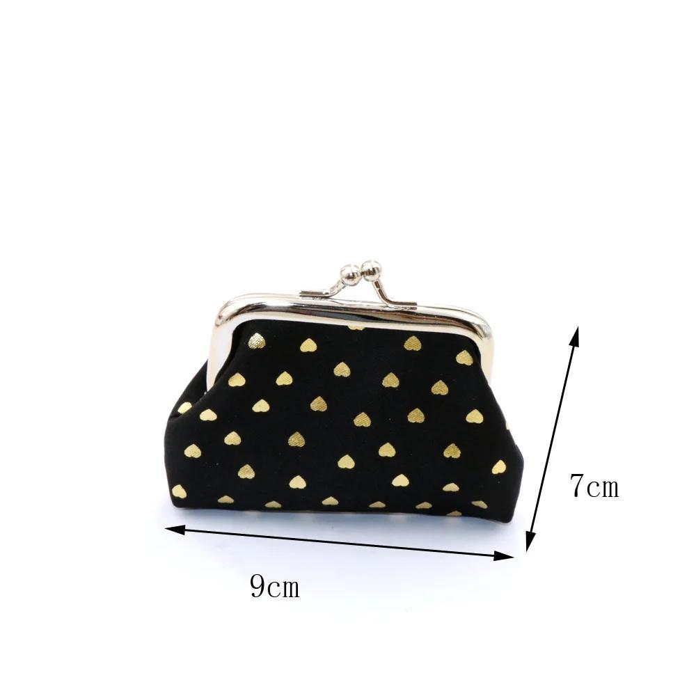 Women's Coin Purse Oil Wax Leather Wallet 4 Inch Buckle Mini Wallet Coin Bag Lipstick Storage Bag Ladies ClutchBag