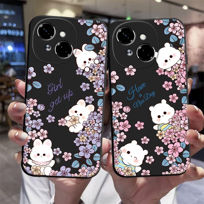 Для Tecno Spark Go 1 Go 2020 2022 2024 2025 Чехол Ударопрочный Силиконовый Кот Мягкий ТПУ Чехол для Телефона Для Spark Go 2023 Задняя Крышка Fundas