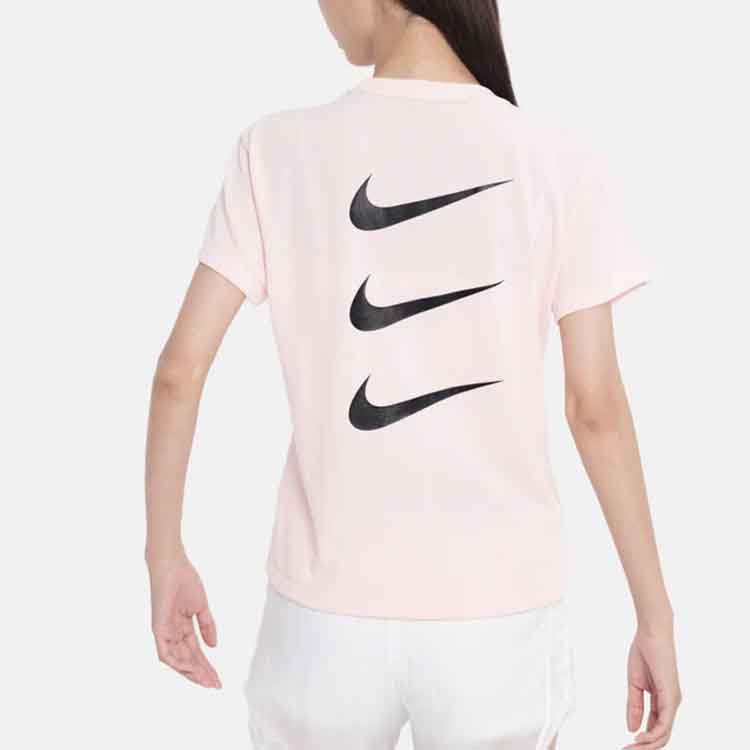 Nike Dri-FIT Run Division Женская футболка для бега со светоотражающим логотипом и короткими рукавами Коралловые DD5316-864