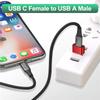 USB C Adapter Aluminum Alloy Shell USB 2.0 Male to USB 3.1 Type C Female Type-C Adapter for Laptop Samsung Xiaomi 10 Earphone
