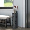 Steel Column Umbrella Stand with Removable Base Tray, 17x41 Cm, Grey