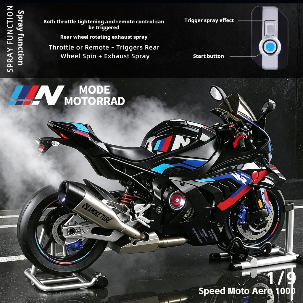 1:9 В коробках SPEED MOTO AERO 1000 Гоночный Аэро Литровый Супербайк Литая Модель Премиум Коллекционная Украшение Игрушка Эффект распыления