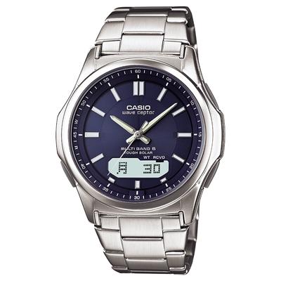 Мужские часы Wave Ceptor Solar Atomic, серебристые, WVA-M630D-2AJF, японская модель