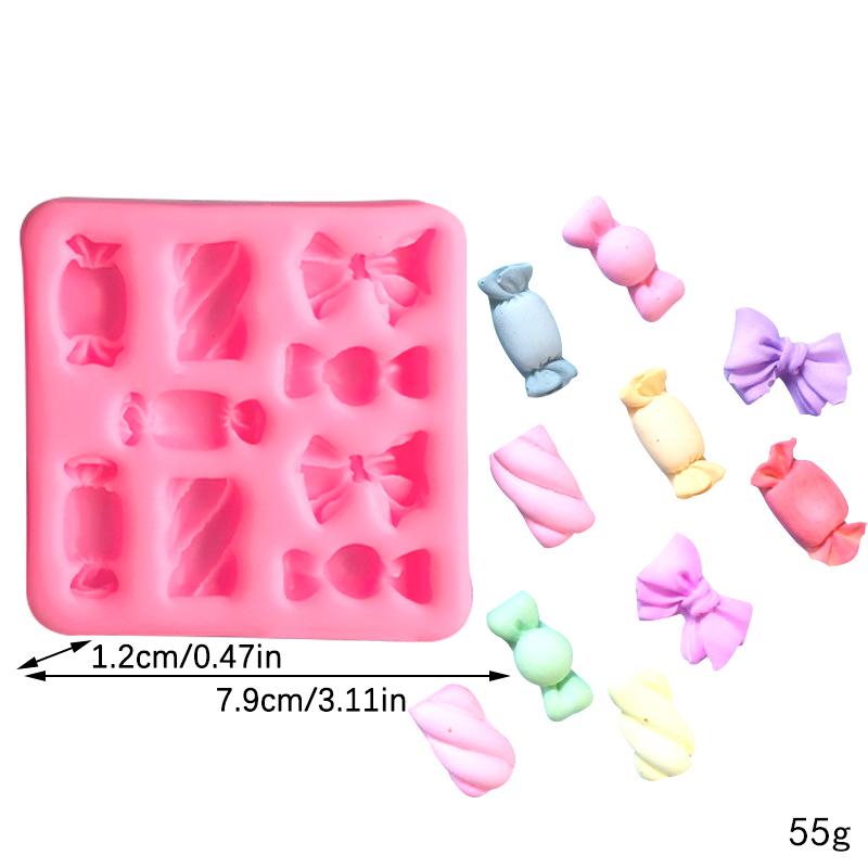 1 шт. милые формочки для бантиков в виде узелков конфет мягкие силиконовые формы для помадки из смолы украшения торта кондитерские изделия кухонные принадлежности для выпечки инструменты