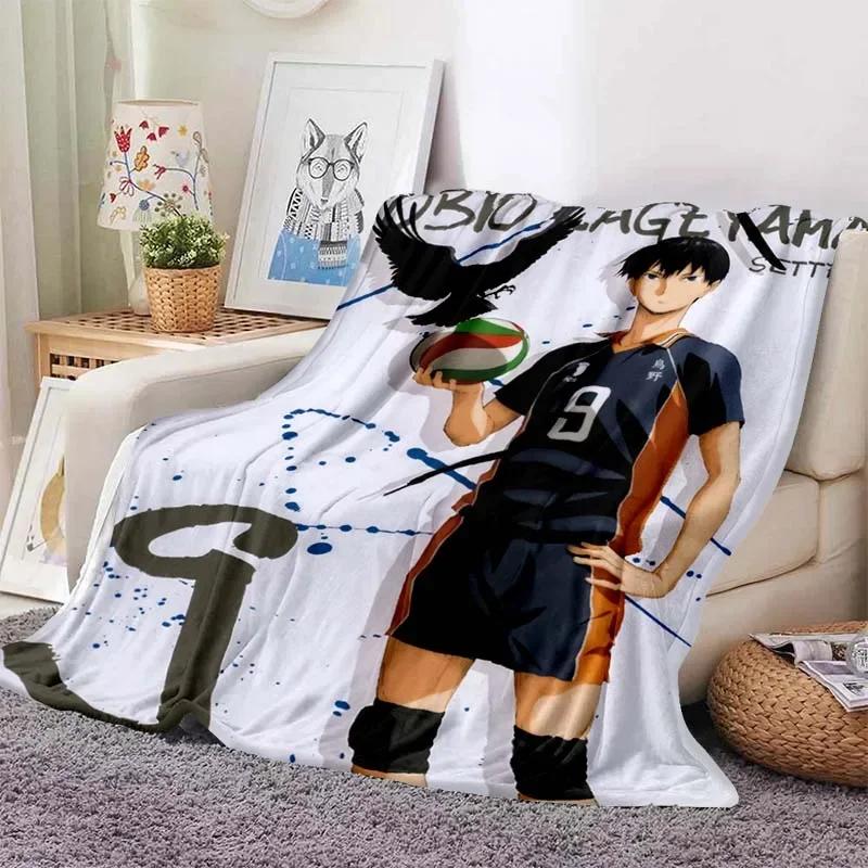 Волейбол Аниме Плед Haikyuu Одеяла Коралловый Флис Плюшевые Украшения Мия Ацуму Манга Мягкие Пледы для Кровати Дорожное Одеяло