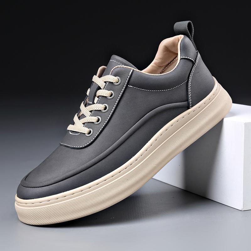 Fashion Fashion Platform Men's Casual Shoes Leisure Walk Sneakers Outdoor Genuine Leather Vulcanize Shoes New Trend Skateboard Footwear