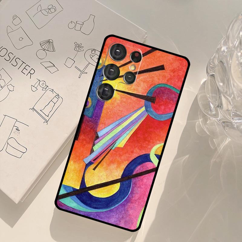 Василий Кандинский Абстрактный Художественный Чехол Для Samsung Galaxy S23 S22 Ultra S8 S9 S10 Note 10 Plus Note 20 S21 Ultra S20 FE Fundas