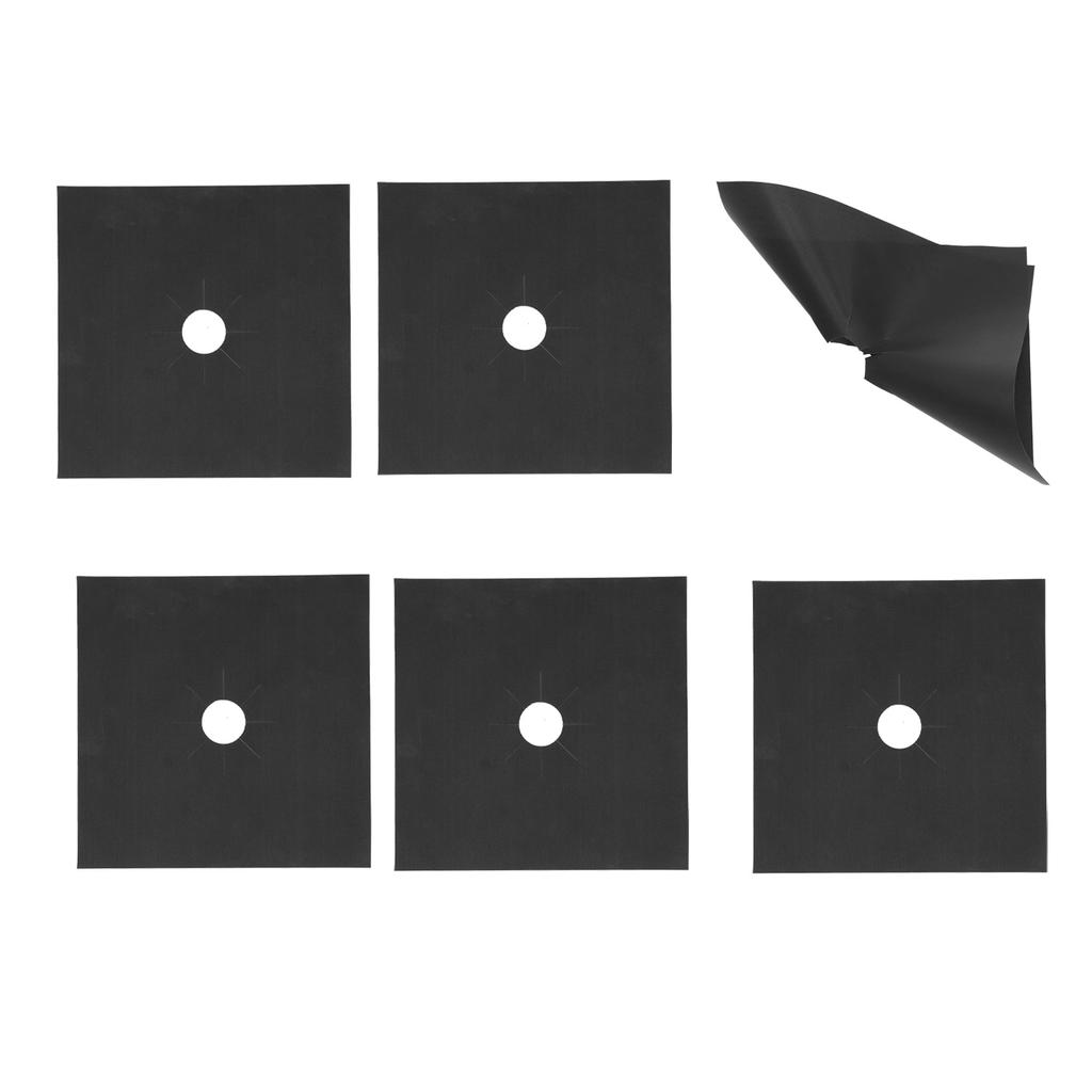 6Pcs Stove Burner Cover PTFE AntiFouling OilProof Reusable NonStick Gas Stove Protective Pad