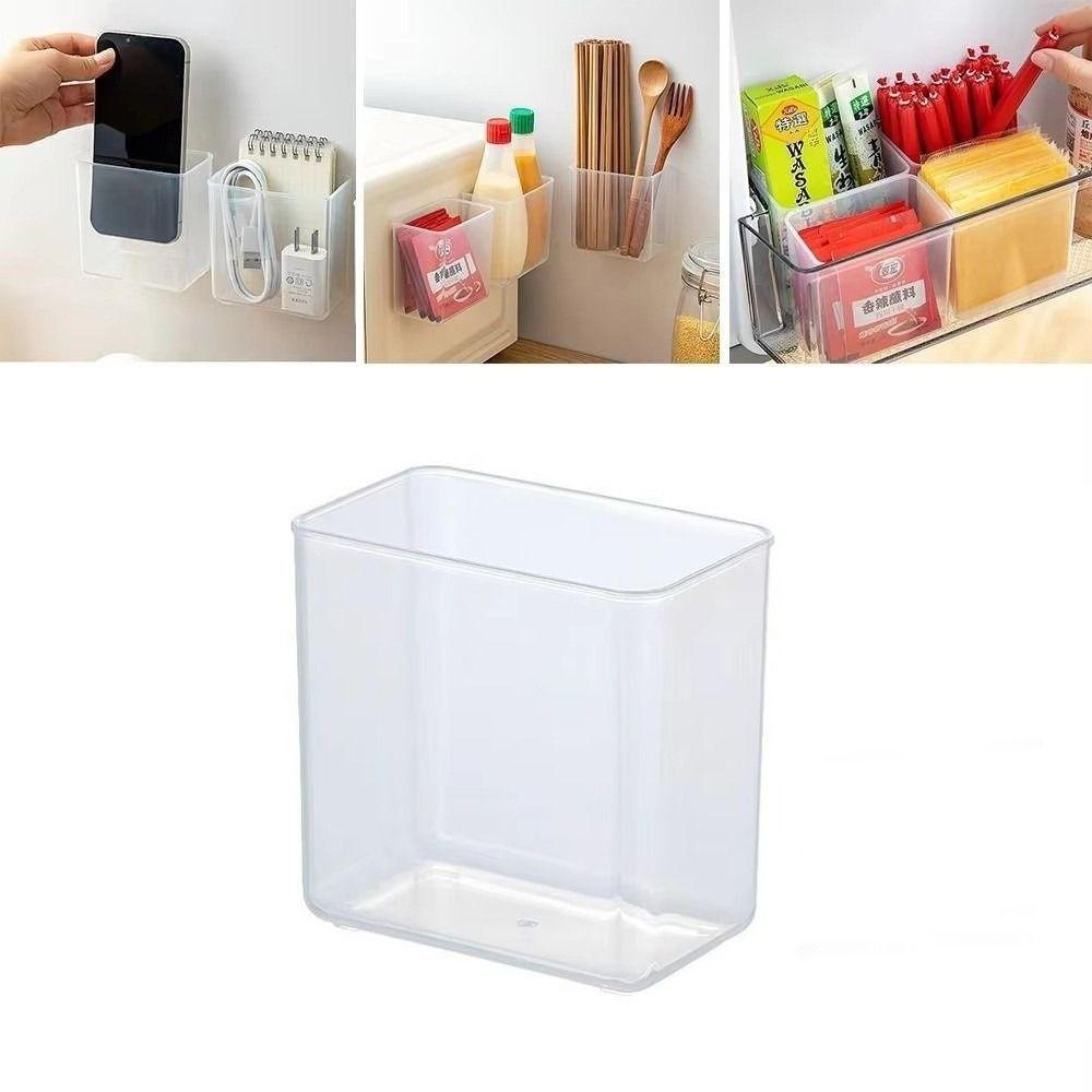 Lightweight Wall-mounted Storage Box Transparent PP Transparent Box  Bathroom Storage