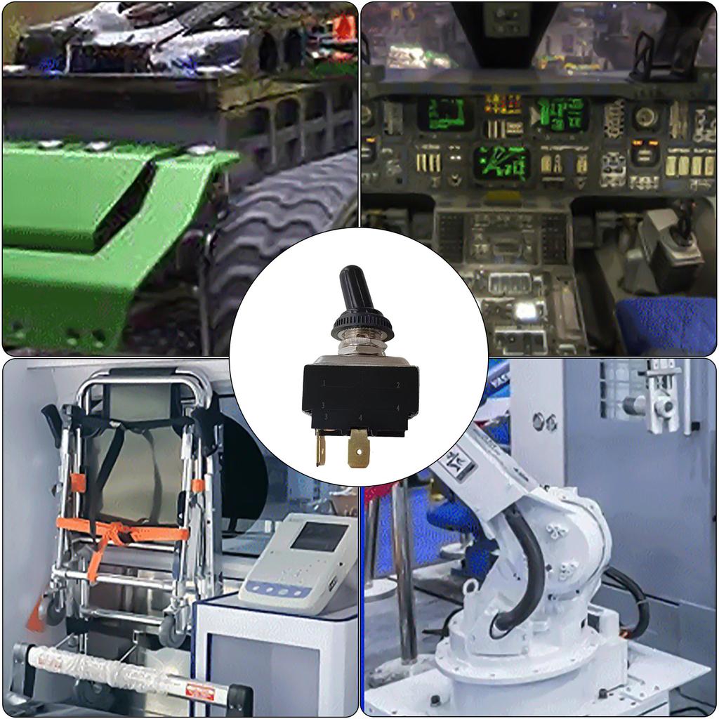 Универсальные 4-контактные тумблеры Однополюсные двухпозиционные 4-контактные переключатели ПВХ для стимпанк-ламп и электротехнических проектов