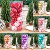 24Pcs Christmas Balls Shatterproof Ball Ornament Glittery Swirl Plastic Ball Bulk Xmas Tree Hanging