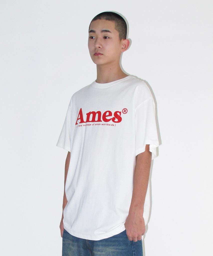AMES-WORLDWIDE Базовая футболка с логотипом Белая
