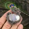 Dendrite Opal Handmade Copper Wire Wrap Jewelry Pendant 2.76" e3C51