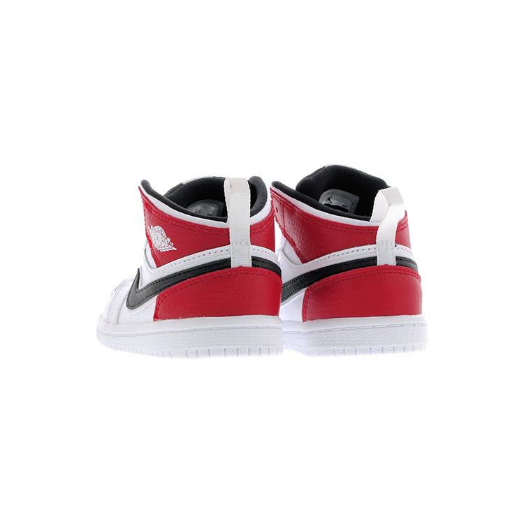Jordan 1 Mid White Black Gym Red TD 640735-116