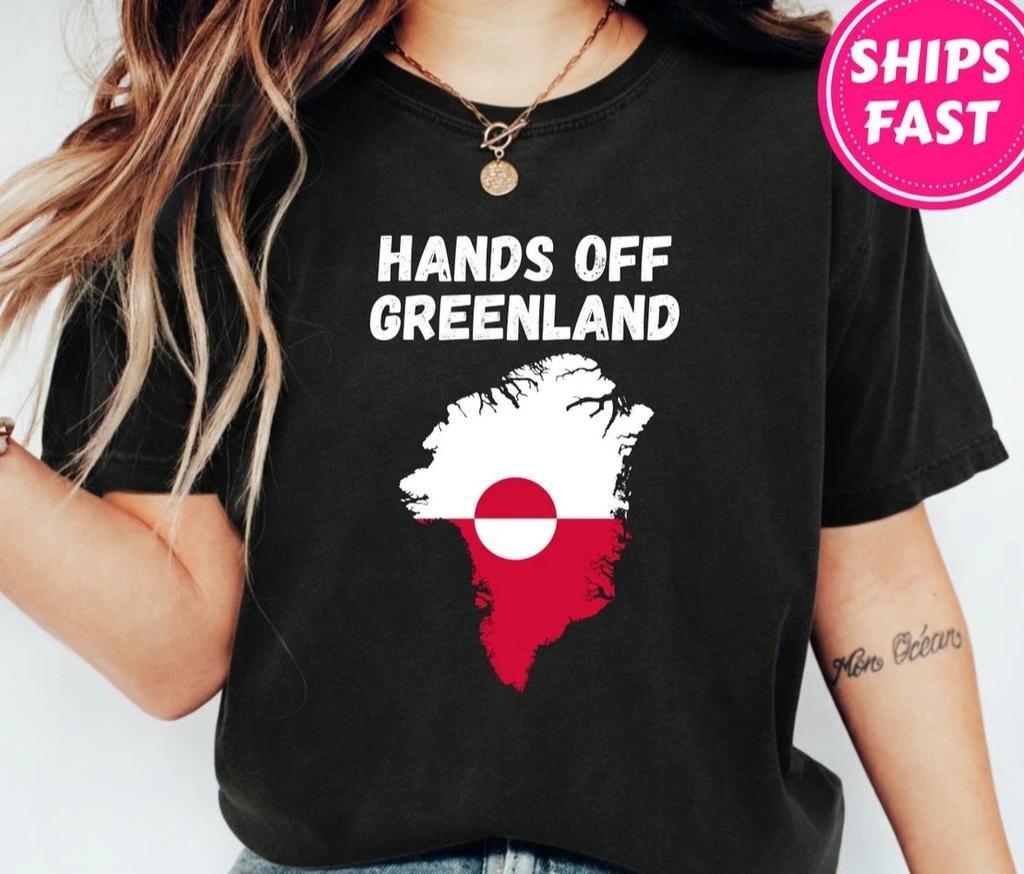 Hands Off Greenland Shirt – Greenland Is Ours Flag Pride T-Shirt