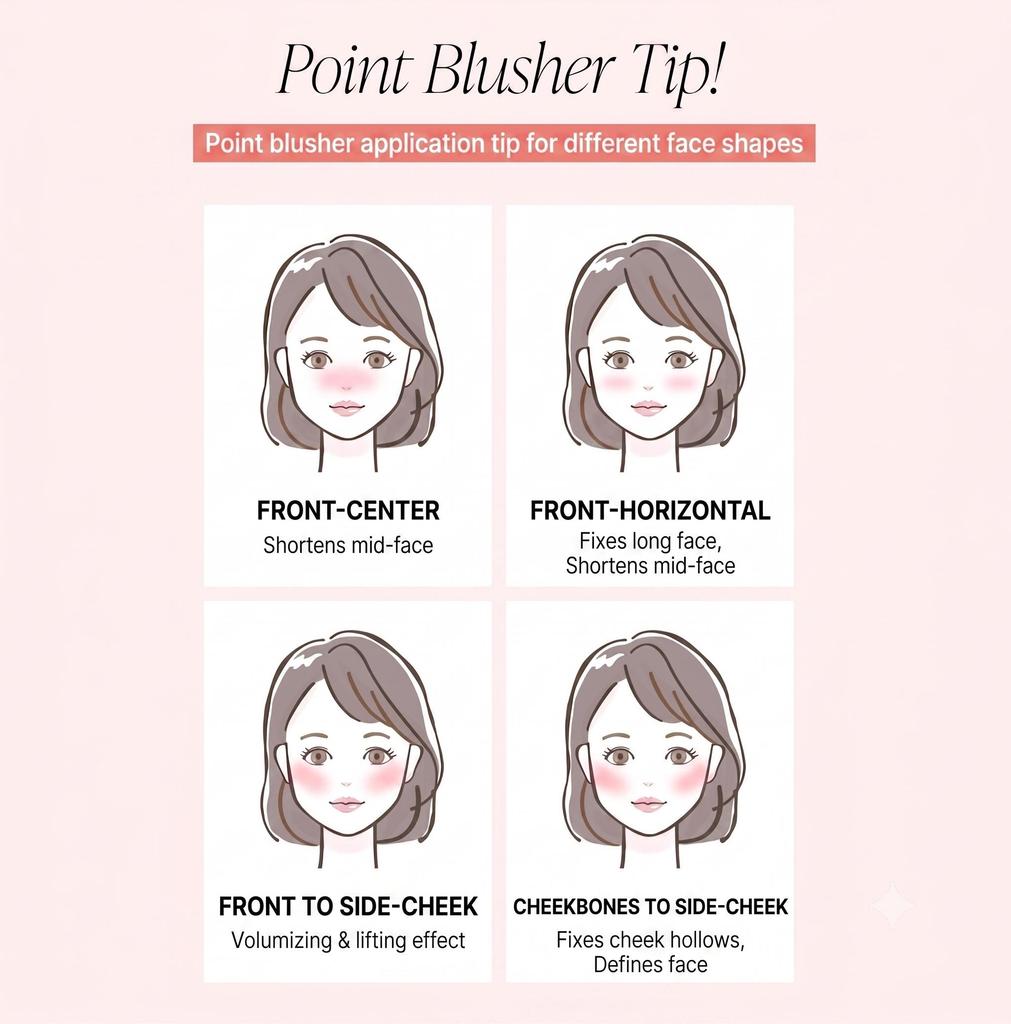 PICCASSO 24 Angle Point Blusher Brush — Korean Professional Precision Angled Blush Brush for Targeted Cheek Color and Natural Gradient Finish