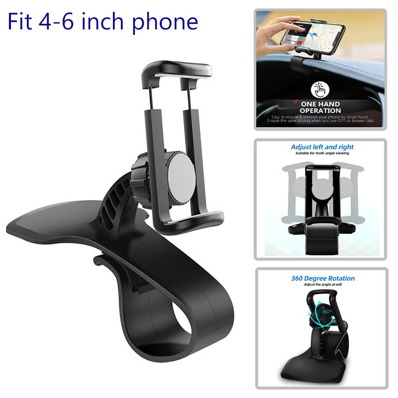 Автомобильный держатель для телефона на приборную панель, вращающийся на 360 градусов, регулируемое крепление для мобильного телефона в автомобиль, навигационная подставка, GPS, мобильный зажим, кронштейн ADM