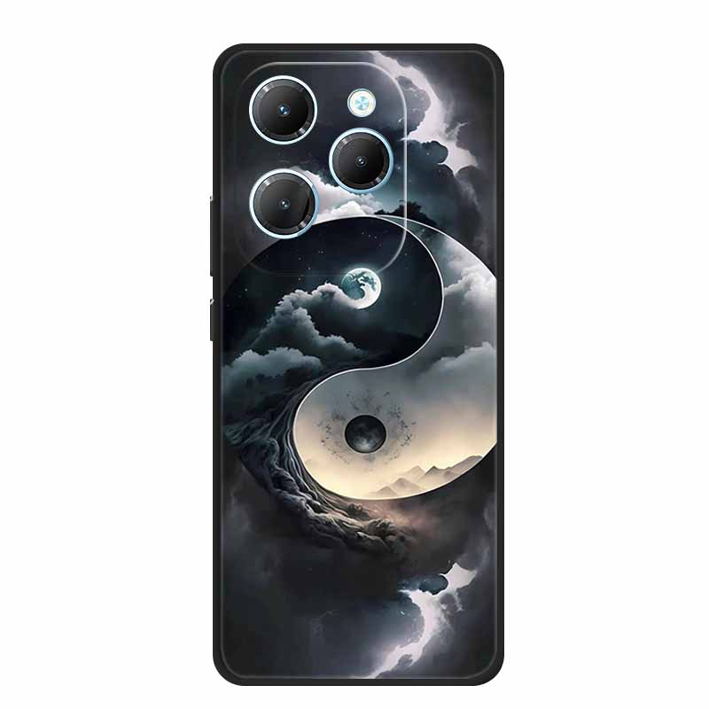 Чехол для телефона Tecno Pova 6 Neo Pro Цветок Ударопрочный Черный Силикон Мягкая Задняя Крышка Для Tecno Pova 5 Pro Neo 3 Чехол Neo3 Coque