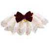 Pet Lace Bibs Collar Cute Bow Soft Easy To Wear Comfortable Bib Scarf for Dog Cat Decoration Wine