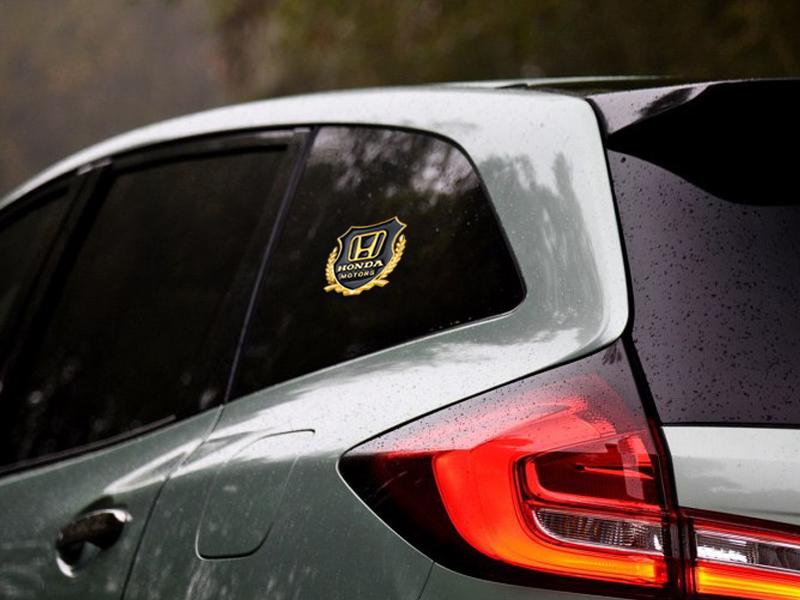 BXK3 2pcs 3D Metal Car Emblem Body Window Trunk Decoration Stickers Auto Accessories For Honda City Odyssey CIVIC CRV Legend Jazz RR