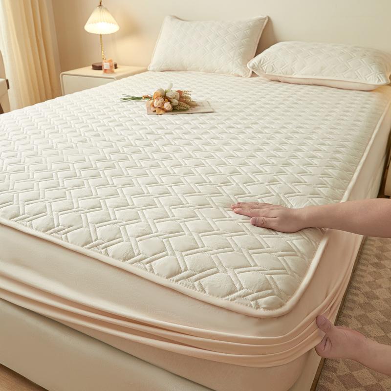 Комплект из трех предметов матраса класса А для матерей и младенцев, однотонный, хлопковый пыльник, нескользящий наматрасник из стираного хлопка