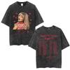 Sabrina Carpenter Short N Sweet Tour Стирка Графическая Футболка Мужчины Женщины Лето Хлопок Повседневная Оверсайз Короткий Рукав Футболки Топы